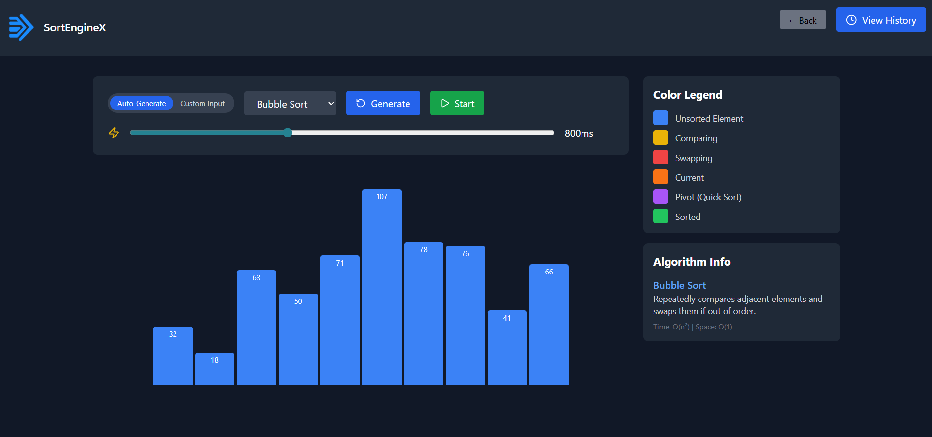 AlgoSort Visualizer